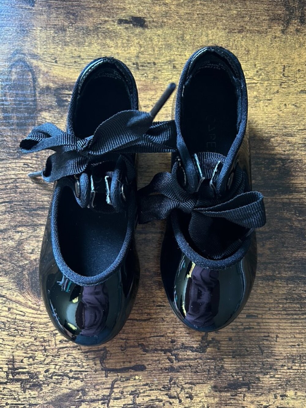 Capezio Girls Tap Shoes Black Size 7.5 - Picture 1 of 5